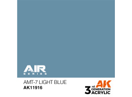 обзорное фото Акрилова фарба AMT-7 Light Blue / AMT-7 Світло-блакитний AIR АК-interactive AK11916 AIR Series