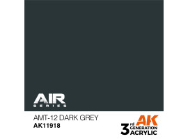 обзорное фото Акрилова фарба AMT-12 Dark Grey / Темно-сірий AIR АК-interactive AK11918 AIR Series
