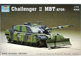 обзорное фото Збірна модель 1/72 британський танк Challenger II MBT(KFOR) Trumpeter 07216 Бронетехніка 1/72