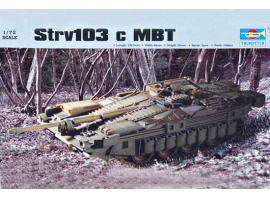 обзорное фото Сборная модель 1/72 Швецкий танк Strv103c Трумпетер 07220 Бронетехника 1/72