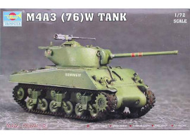 обзорное фото Сборная модель 1/72 американский танк M4A3 76(W) Трумпетер 07226 Бронетехника 1/72