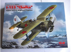 Scale model 1/48 Soviet biplane fighter I-153 "Chaika" ICM 48095