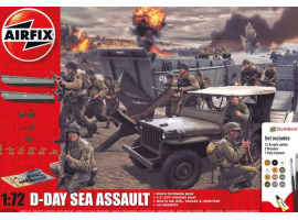 обзорное фото Scale model 1/72 "D-Day Sea Assault" starter kit Airfix A50156A Dioramas