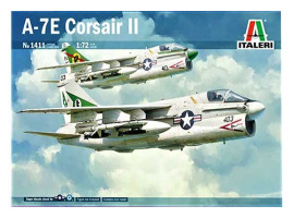обзорное фото Збірна модель 1/72 Літак A-7E Corsair II Italeri 1411 Літаки 1/72