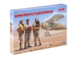 обзорное фото >
  British Pilots in Tropical Uniform
  (1939-1943) (3 figures) Figures 1/32