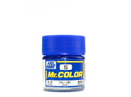 обзорное фото Blue gloss, Mr. Color solvent-based paint 10 ml. / Синій глянсовий Нітрофарби