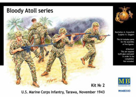 обзорное фото "Bloody Atoll series. Kit No 2", US Marine Corps Infantry, Tarawa, November 1943. Figures 1/35