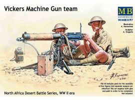 обзорное фото “Vickers Machine Gun team, North Africa Desert Battle Series, WW II era” Figures 1/35