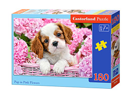обзорное фото Puzzle PUP IN PUNK FLOWERS 180 pieces 180 items