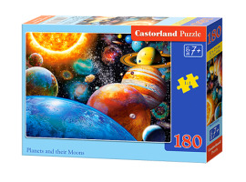 обзорное фото Puzzle PLANETS AND THEIR MOONS 180 pieces 180 items