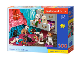 обзорное фото Puzzle PUPPIES IN THE BEDROOM 300 pieces 300 items