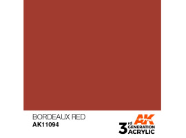 обзорное фото Акриловая краска BORDEAUX RED – STANDARD / КРАСНЫЙ БОРДО АК-интерактив AK11094 Standart Color