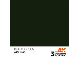 обзорное фото Акрилова фарба BLACK GREEN – STANDARD / ЧОРНО - ЗЕЛЕНИЙ AK-interactive AK11160 Standart Color