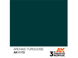 обзорное фото Акрилова фарба ARCHAIC TURQUOISE – STANDARD / ЗАСТАРІЛА БІРЮЗА AK-interactive AK11172 Standart Color
