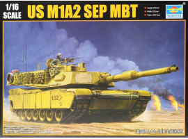 Сборная модель 1/16 Основной боевой танк США M1A2 SEP Трумпетер 00927
