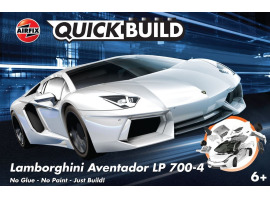 Збірна модель конструктор суперкар Lamborghini Aventador LP 700-4 білий QUICKBUILD AIRFIX J6019