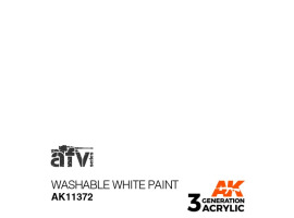 обзорное фото Акрилова фарба WASHABLE WHITE PAINT / миюча біла фарба - AFV АК-interactive AK11372 AFV Series
