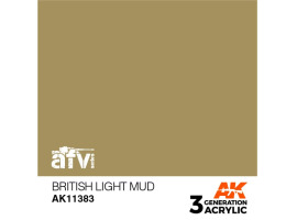 обзорное фото Акрилова фарба BRITISH LIGHT MUD - Британська світла бруд – AFV АК-інтерактив AK11383 AFV Series