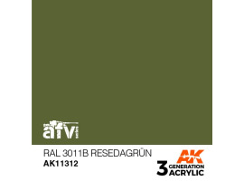 обзорное фото Акриловая краска RAL 6011B RESEDAGRÜN / Желтовато - зелёный – AFV АК-интерактив AK11312 AFV Series
