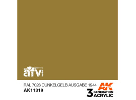 обзорное фото Акрилова фарба RAL 7028 DUNKELGELB AUSGABE 1944 Жовто-коричневий – AFV АК-interactive AK11319 AFV Series