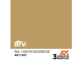 обзорное фото Акрилова фарба RAL 1039 F9 SANDBEIGE / Піщаний - AFV AK-interactive AK11325 AFV Series