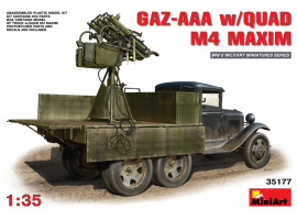 обзорное фото ГАЗ-ААА со счетверённым пулемётом "Максим" Автомобили 1/35