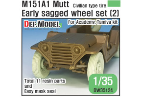 US M151A1 Early sagged wheel set ( 2)- Civilian tire