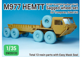 US, IDF M977 HEMTT Truck Goodyear Sagged Wheel set