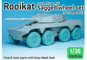 South African Rooikat AFV Sagged Wheel set (for Trumpeter 1/35)