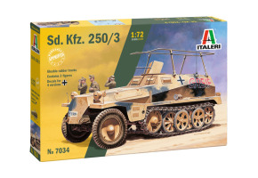 Scale model 1/72 half-track armored vehicle Sd. Kfz. 250/3 Italeri 7034