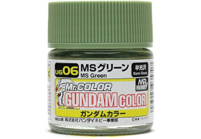Акриловая краска на нитро основе Gundam Color (10ml) MS Green / Зеленый Mr.Color UG6