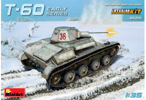 Сборная модель советского легкого танка T-60 с интерьером.