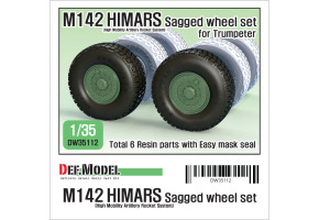 US M142 HIMARS SAGGED WHEEL SET ( FOR TRUMPETER 1/35)