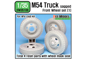 US M54A2 Cargo Truck Sagged Front wheel set(1)- Civilian type( for AFV club 1/35)