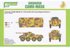 Airbrush CAMO-MASK for 1/35 Sd.Kfz.234 Camouflage Scheme 2