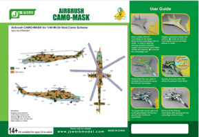 Airbrush CAMO-MASK for 1/48 Mi-24 Hind Camo Scheme