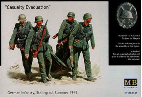 Эвакуация раненых немецкой пехоты, 1942 г.