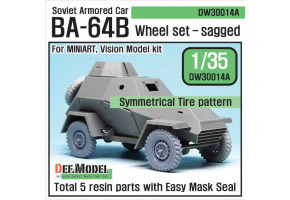 WW2 BA-64B Armored car Wheel set 