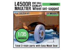  WW2 Allies L4500 R Maultier Wheel-(DUNLxP) set 