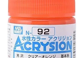 Акриловая краска на водной основе Acrysion Clear Orange / Прозрачный Оранжевый Mr.Hobby N92