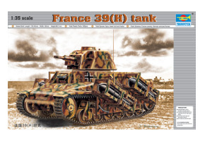 Scale model 1/35 French tank 39(H) SA 38 with 37 mm gun Trumpeter 00352