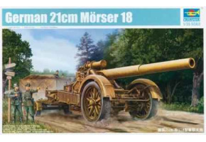 Сборная модель 1/35 Немецкая тяжелая артиллерия 21CM Mrs18 Трумпетер 02314 