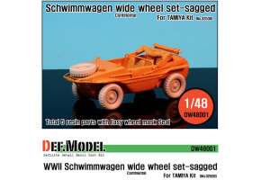 Schwimmwagen Wide Tire(continental)-Sagged (for Tamiya 1/48)