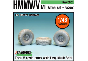 HMMWV MT Sagged Wheel set (for Tamiya 1/48)