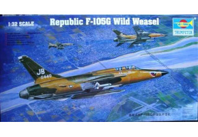 Сборная модель 1/32 Самолет Republic F-105G Wild Weasel Трумпетер 02202