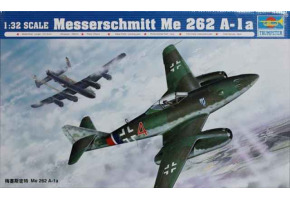 Сборная модель 1/32 Самолет Messerschmitt Me 262 A-1 Трумпетер 02235