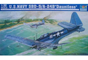 Сборная модель 1/32 Самолет ВМС США SBD-5/A-24B "Dauntless" Трумпетер 02243