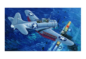 Scale model 1/32 U.S. Navy SBD-3 “Dauntless” Midway Трумпетер 02244