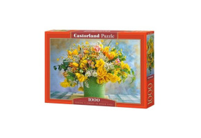 Puzzle Spring flowers in a green vase 1000 pcs
