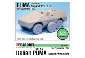 Italian AFV PUMA 6X6 Sagged Wheel set 
